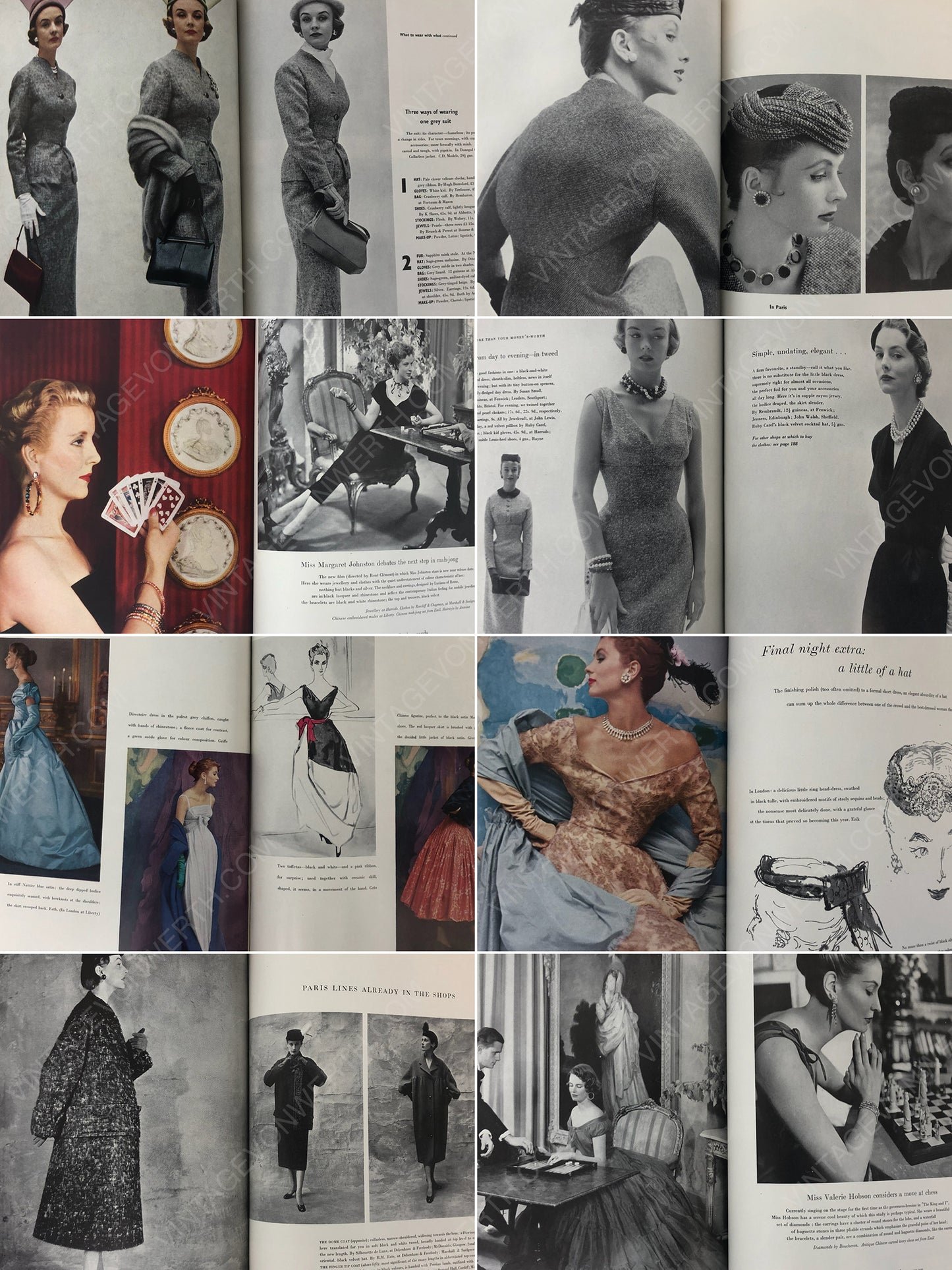 Bound Vintage Fashion Magazine Issues - VOGUE UK 1953