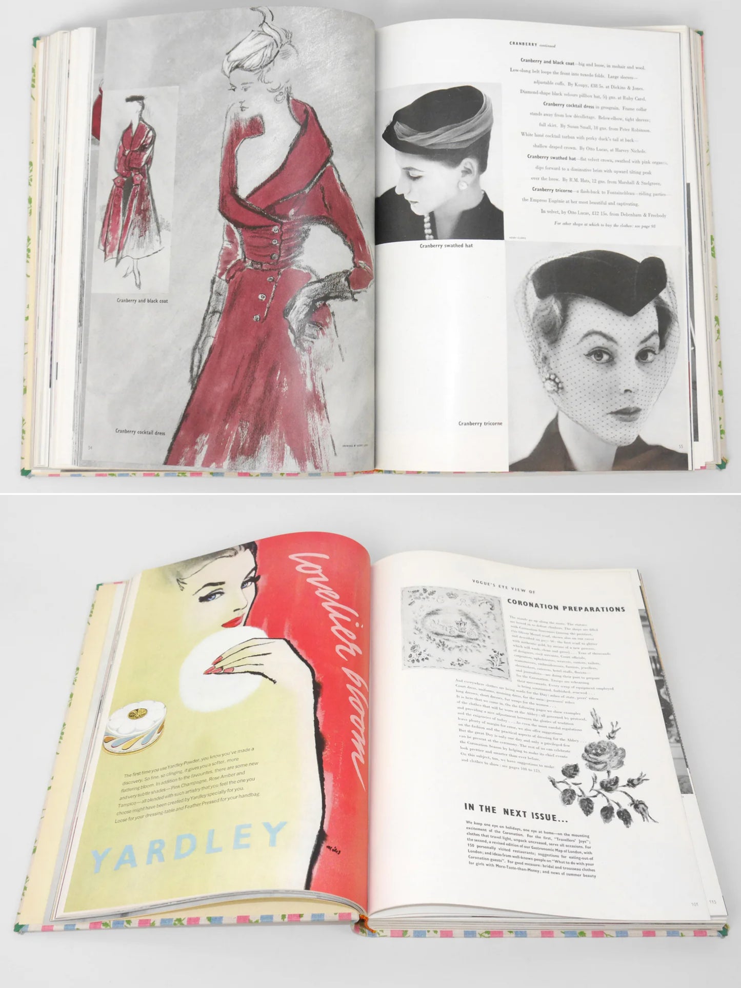 Bound Vintage Fashion Magazine Issues - VOGUE UK 1953