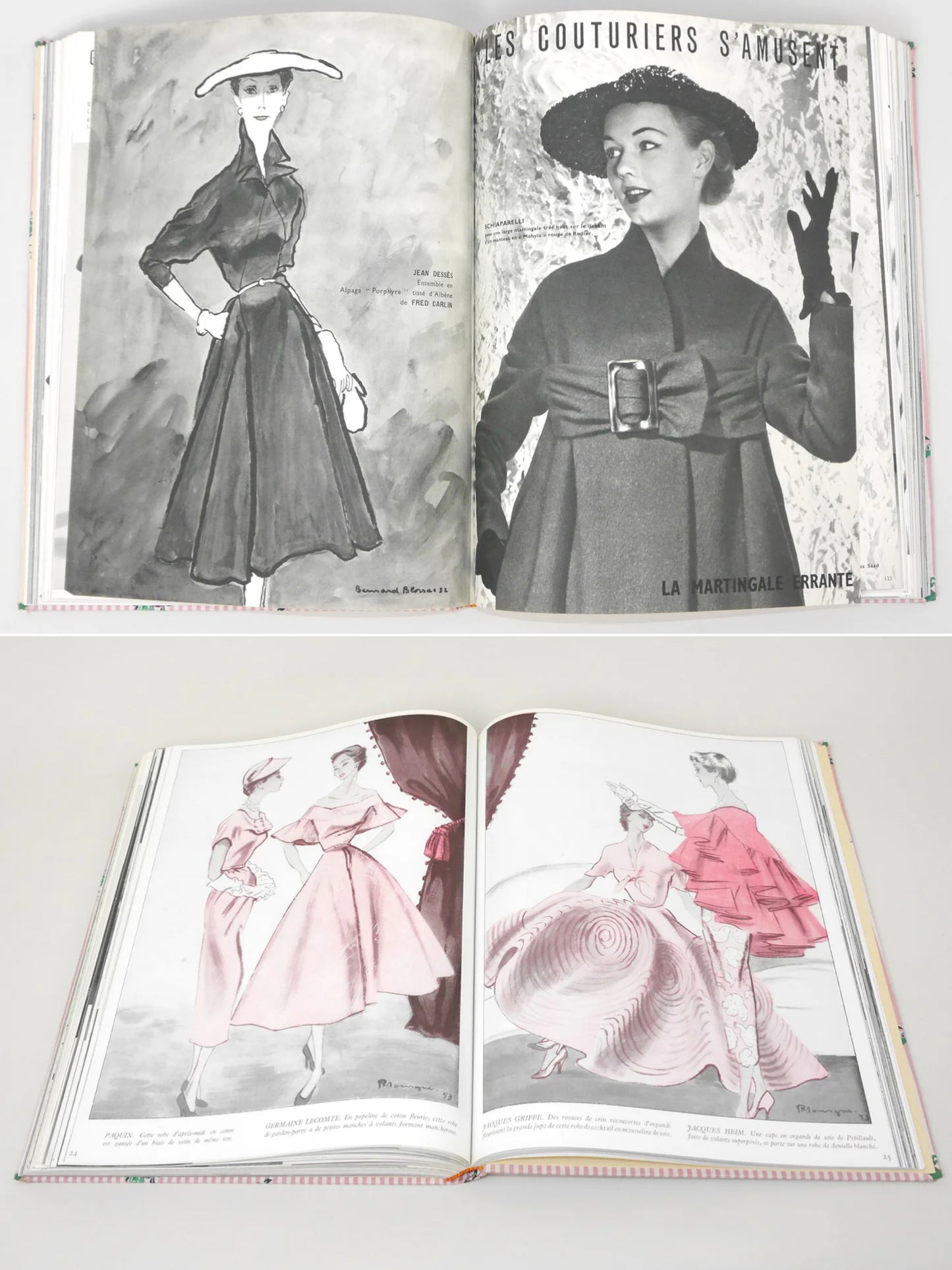 Bound Vintage Fashion Magazine Issues - L'ART ET LA MODE 1952, 1953, 1954