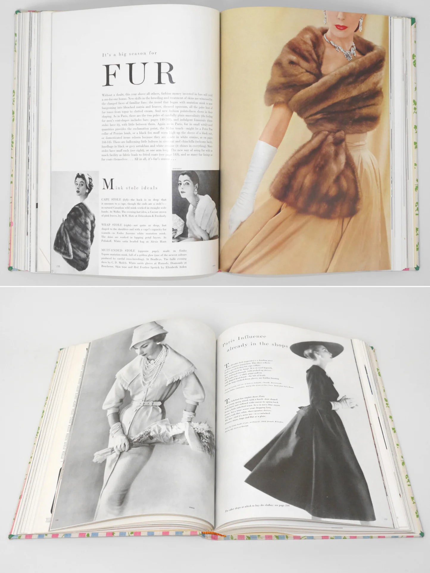 Bound Vintage Fashion Magazine Issues - VOGUE UK 1954