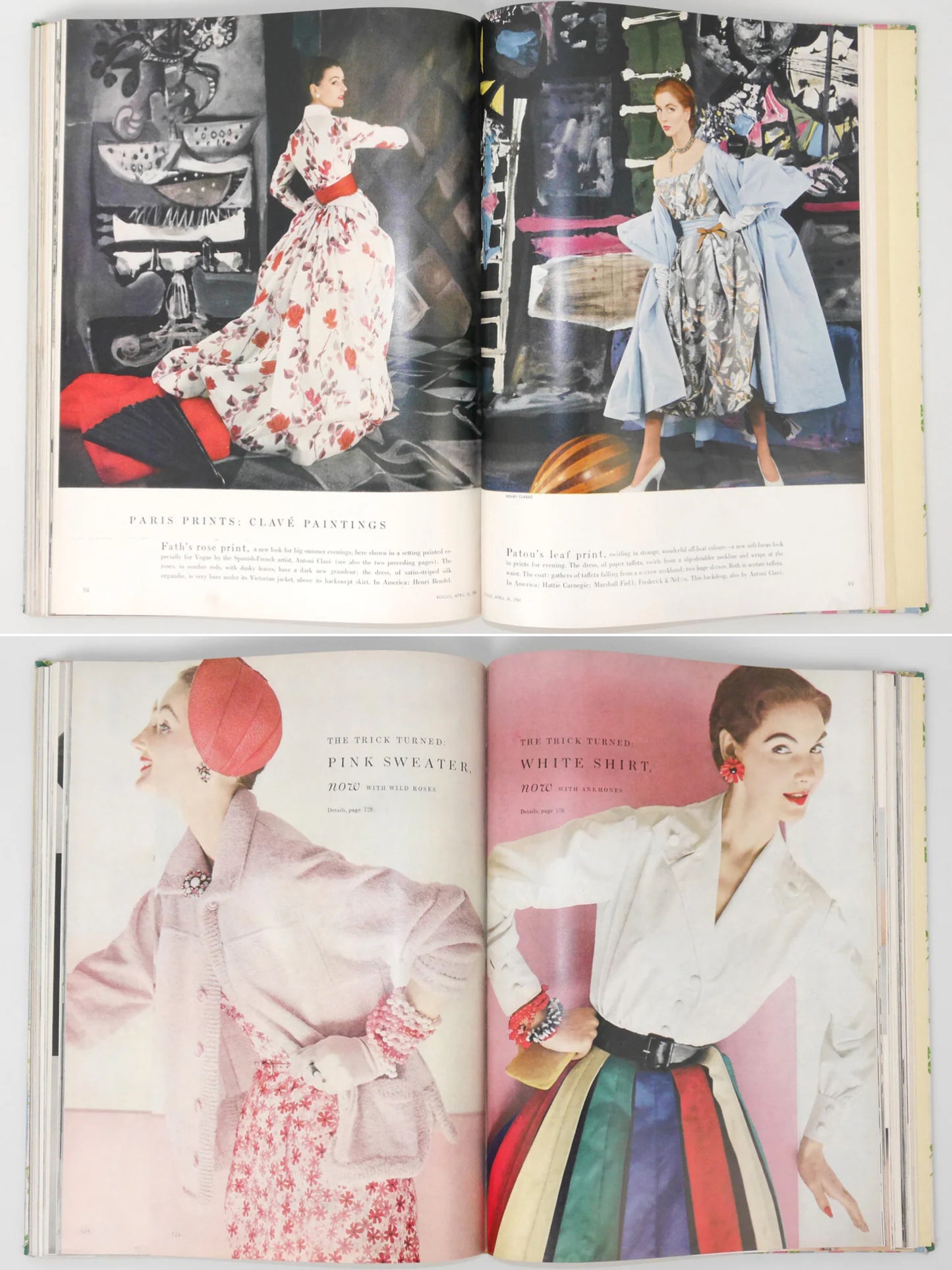Bound Vintage Fashion Magazine Issues - VOGUE US 1953 & 1954