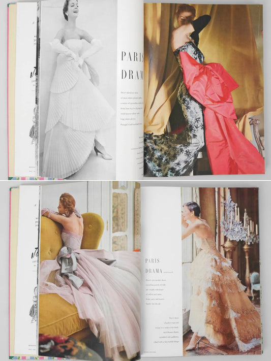 Bound Vintage Fashion Magazine Issues - VOGUE UK 1950 & 1955