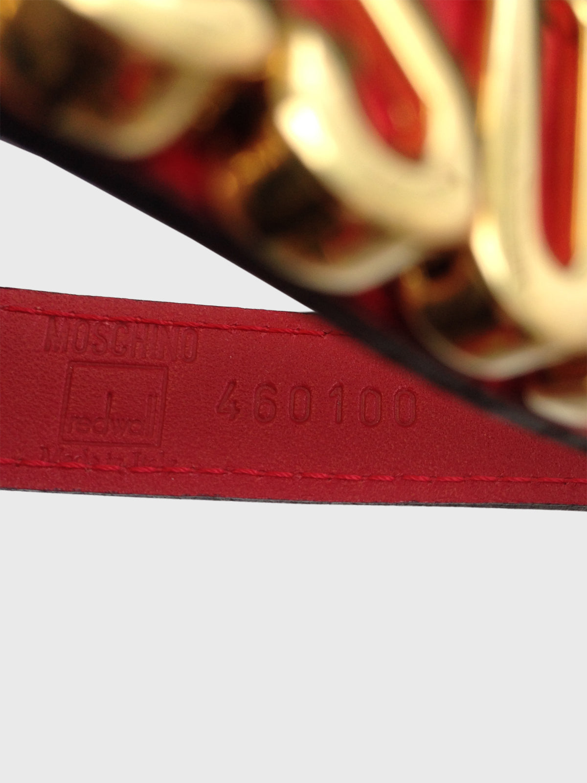 MOSCHINO Redwall Vintage Red Heart Wristlet Evening Bag