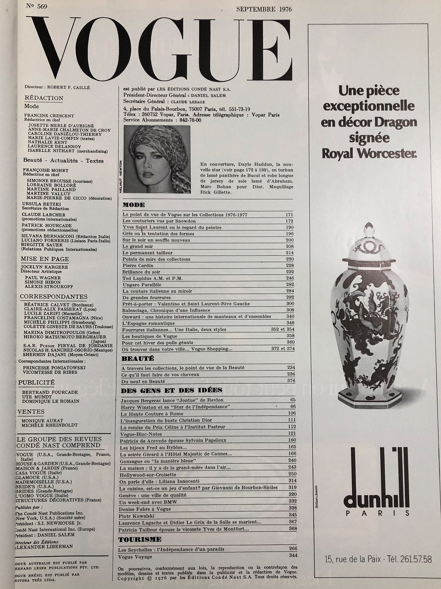 VOGUE PARIS September 1976