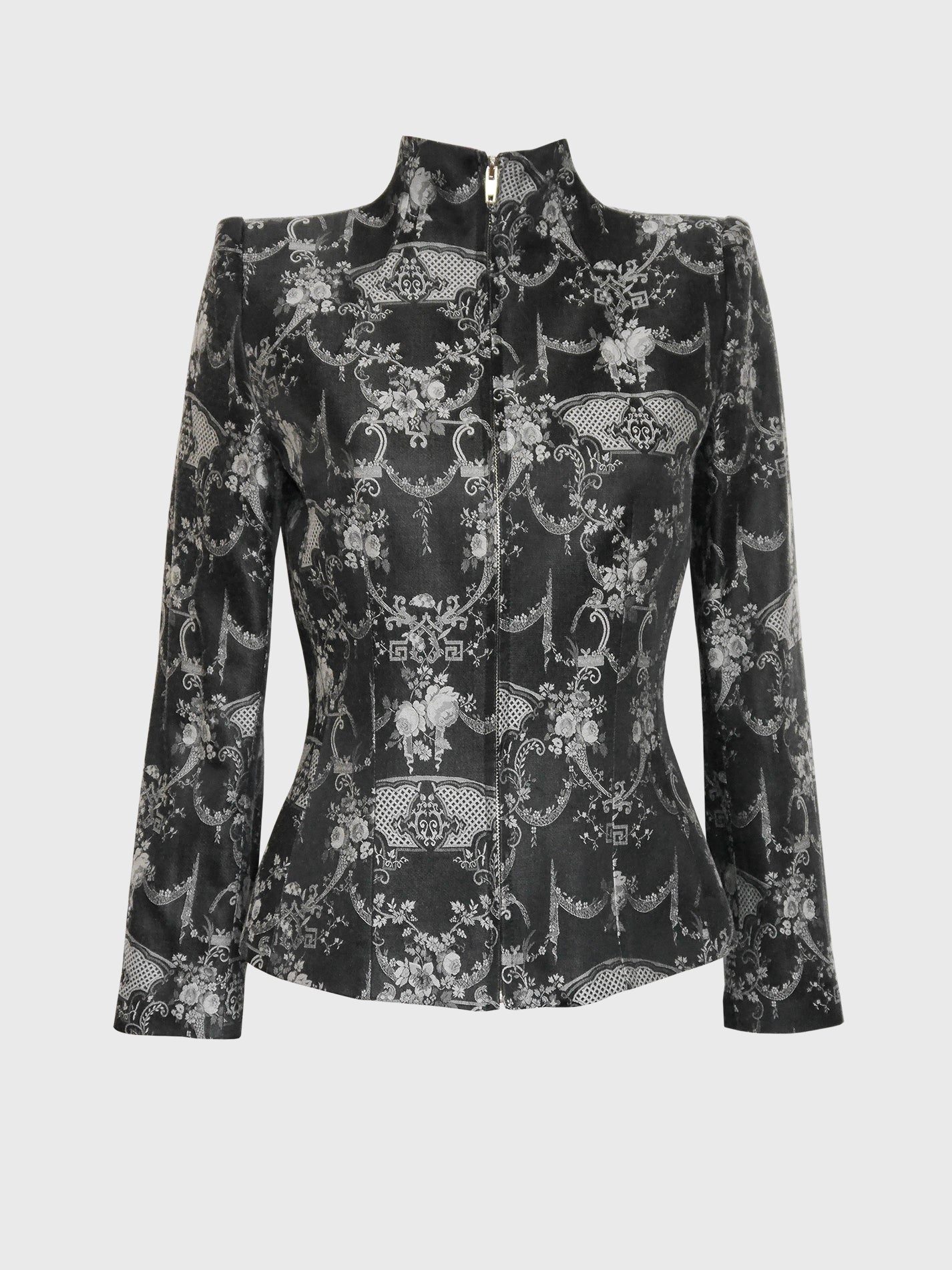 ALEXANDER MCQUEEN Fall 1998 Vintage "Joan" Tailored Jacquard Jacket