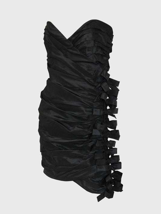 ANGELO TARLAZZI 1980s 1990s Vintage Silk Taffeta Cocktail Dress
