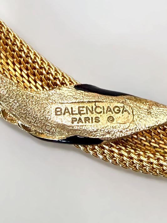 BALENCIAGA 1980s Vintage Statement Necklace