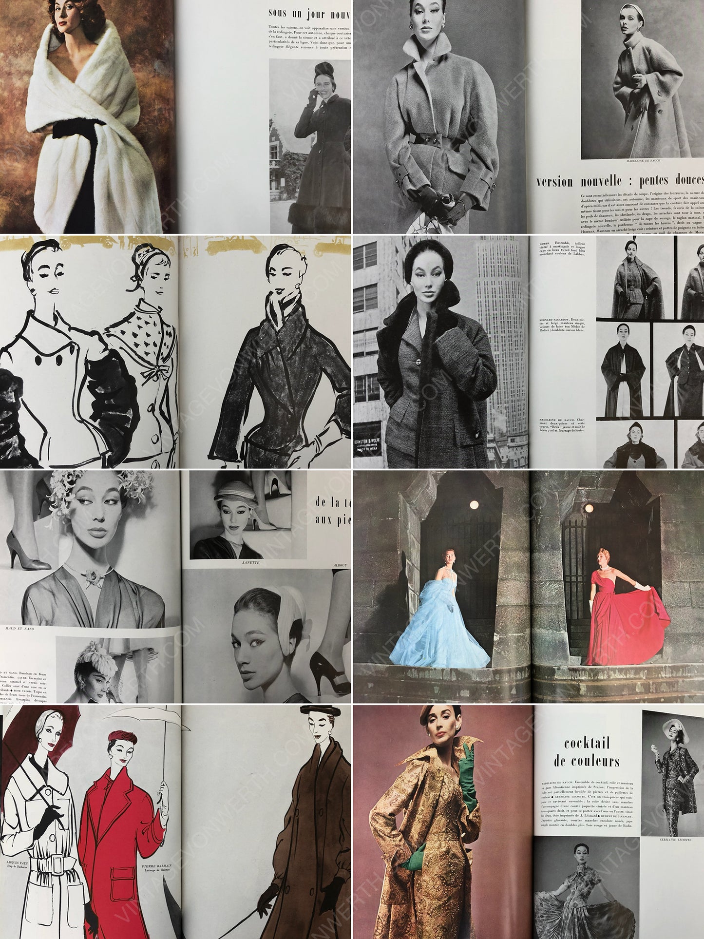 Bound Vintage Fashion Magazine Issues - SILHOUETTE 1954 1955