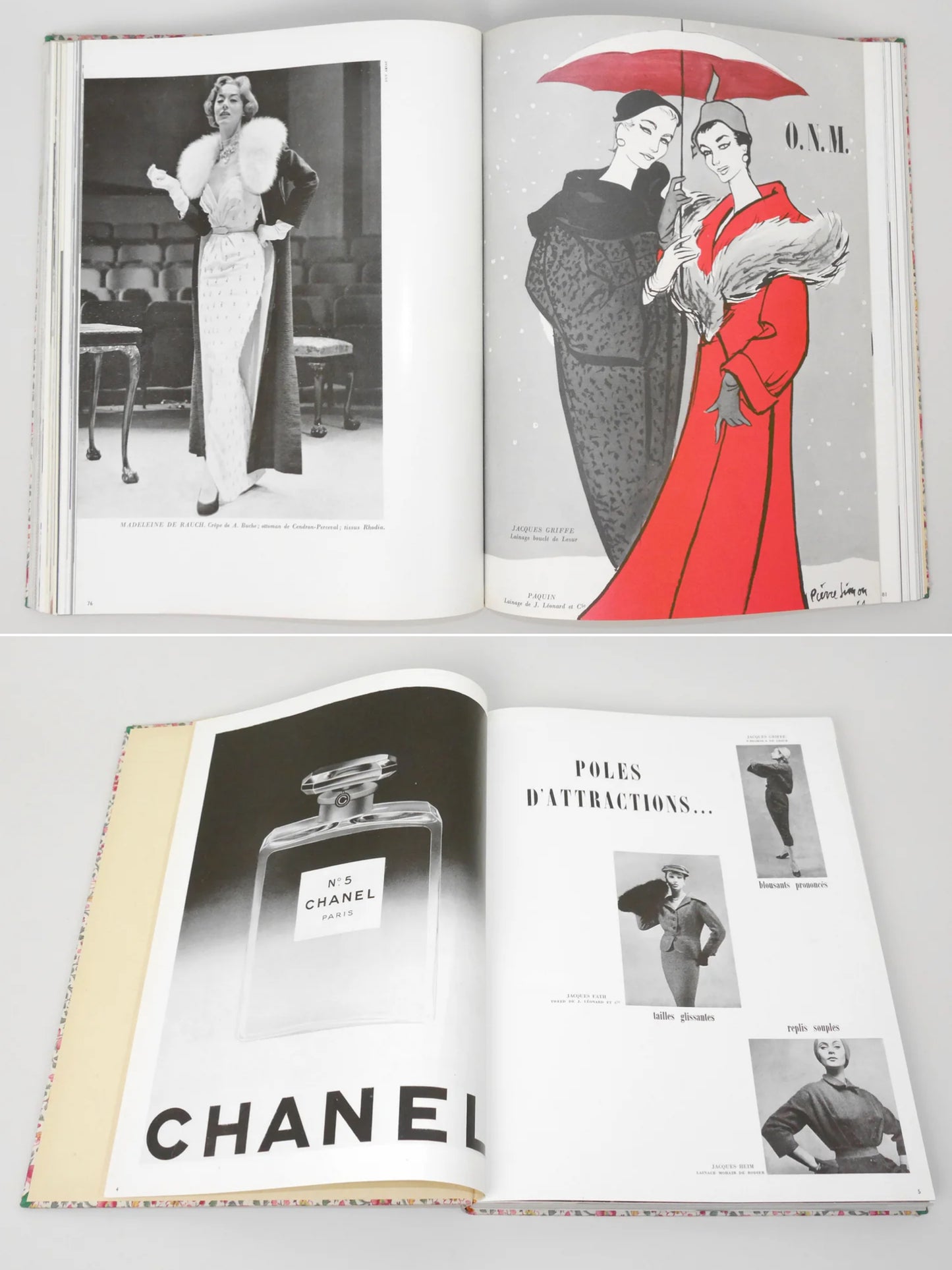 Bound Vintage Fashion Magazine Issues - SILHOUETTE 1954 1955