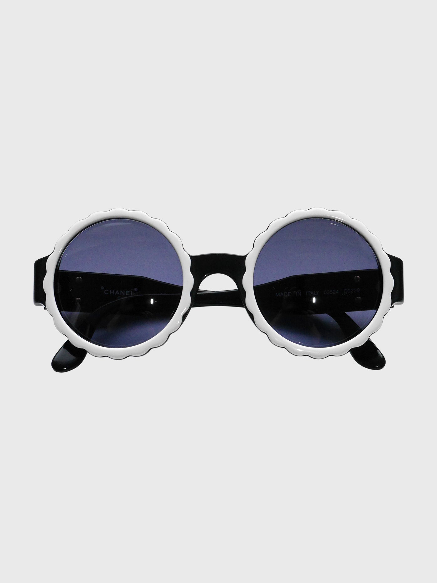 CHANEL by Karl Lagerfeld Spring 1994 Vintage Camelia Sunglasses Mod. 03524 C0229