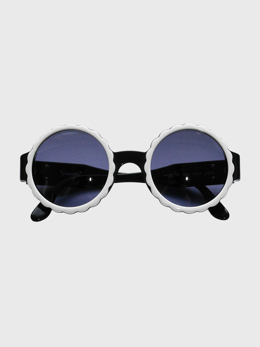 CHANEL by Karl Lagerfeld Spring 1994 Vintage Camelia Sunglasses Mod. 03524 C0229