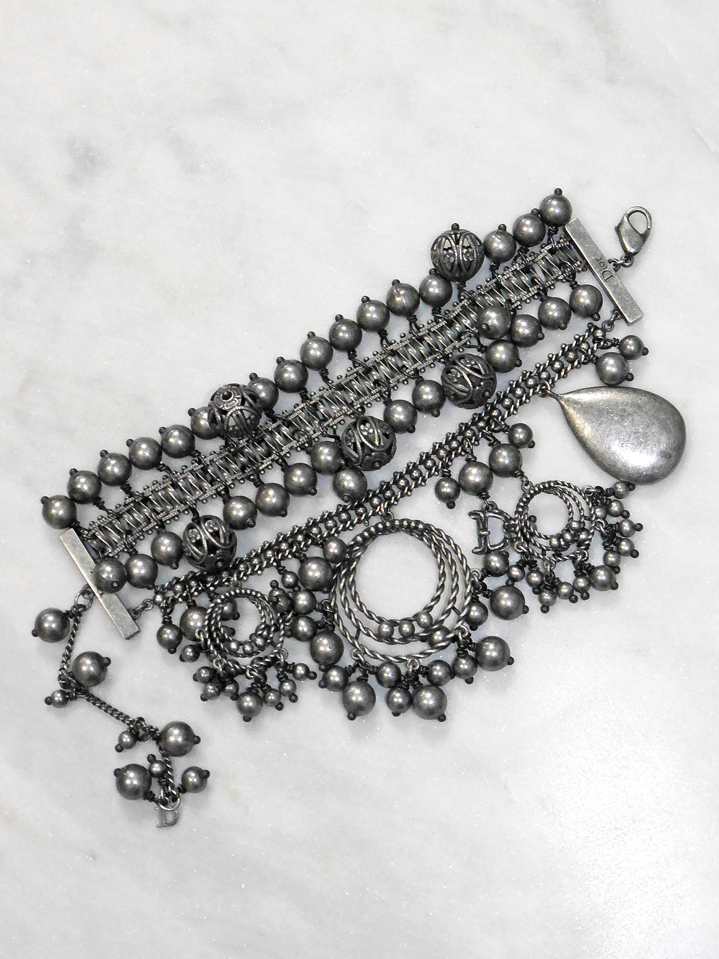 CHRISTIAN DIOR by JOHN GALLIANO 1990s 2000s Vintage Ultra Wide Statement Bracelet