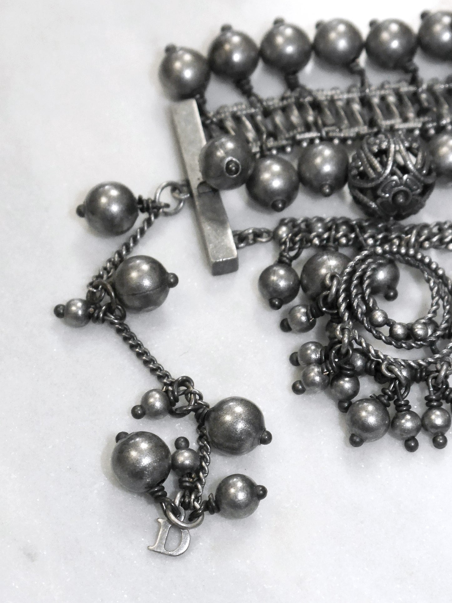 CHRISTIAN DIOR by JOHN GALLIANO 1990s 2000s Vintage Ultra Wide Statement Bracelet