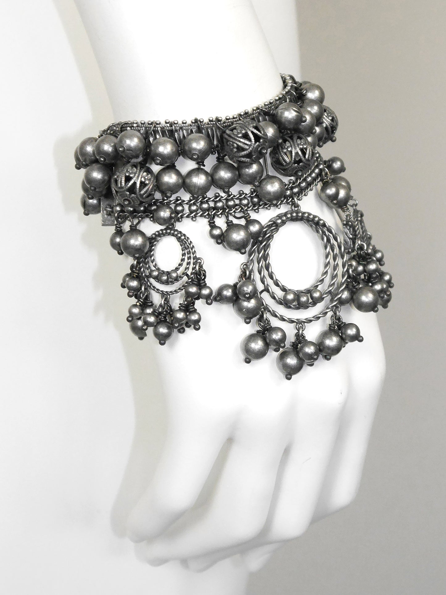 CHRISTIAN DIOR by JOHN GALLIANO 1990s 2000s Vintage Ultra Wide Statement Bracelet