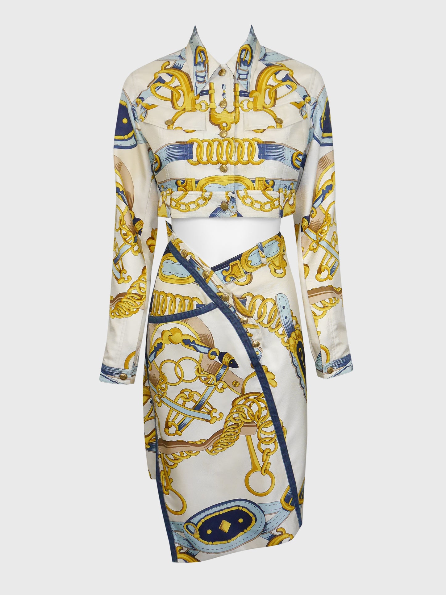 CHRISTIAN DIOR by John Galliano Spring 2000 Vintage Silk Jacket & Skirt Suit