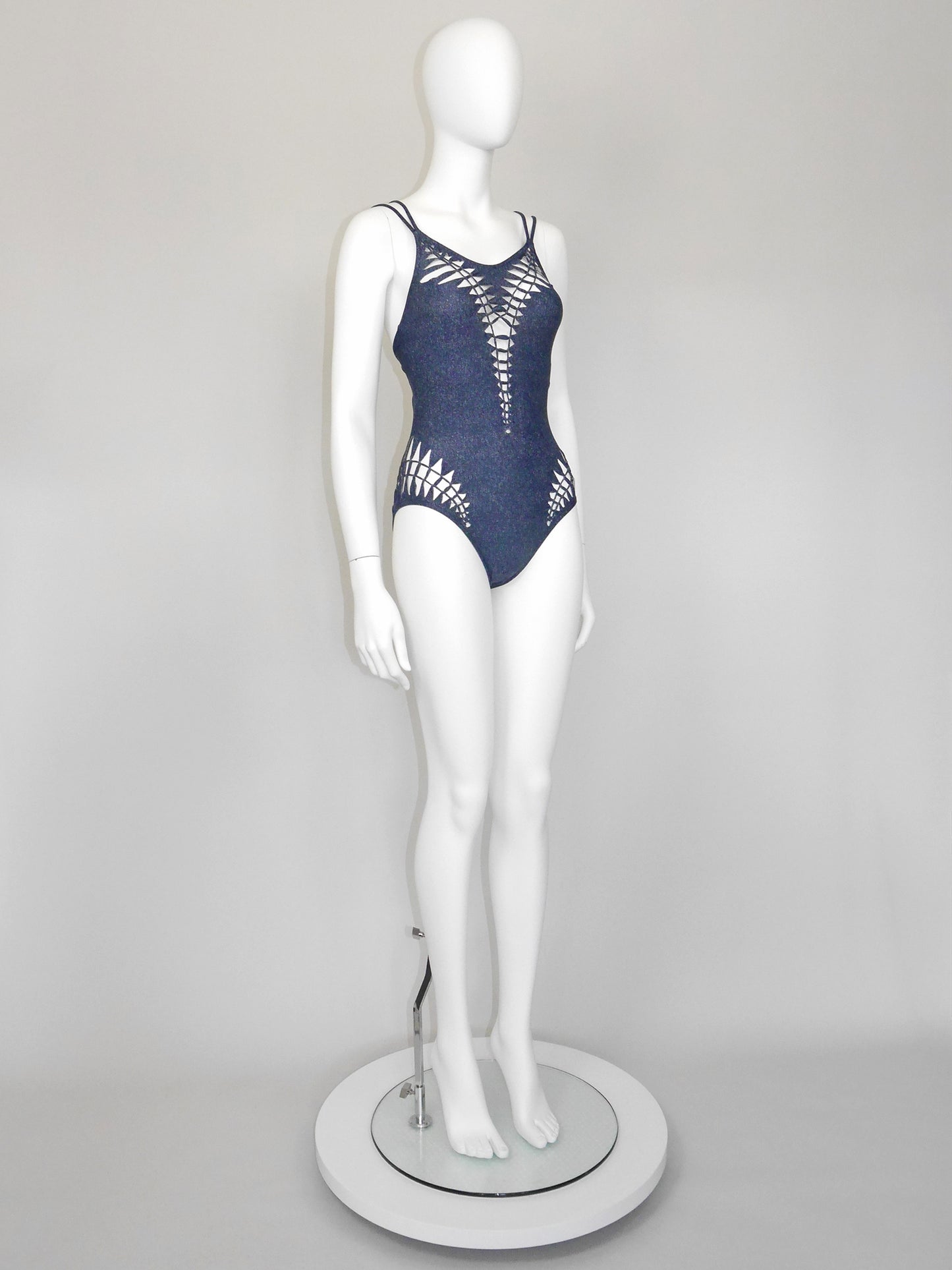 CHRISTIAN DIOR by John Galliano Spring 2001 Vintage Swimsuit w/ Cutouts Size M