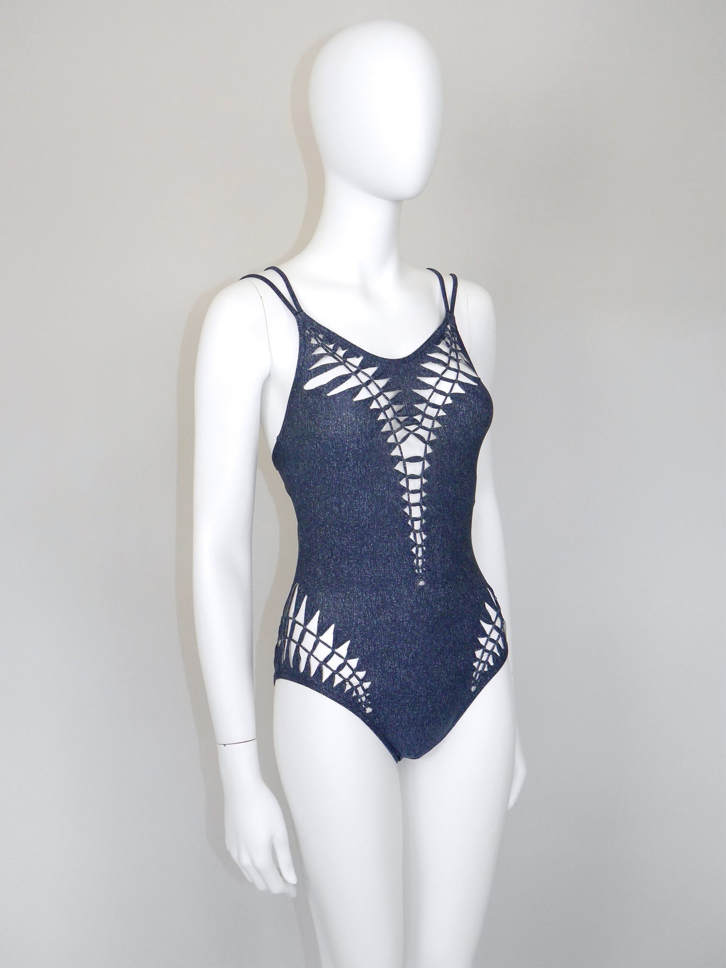 CHRISTIAN DIOR by John Galliano Spring 2001 Vintage Swimsuit w/ Cutouts Size M
