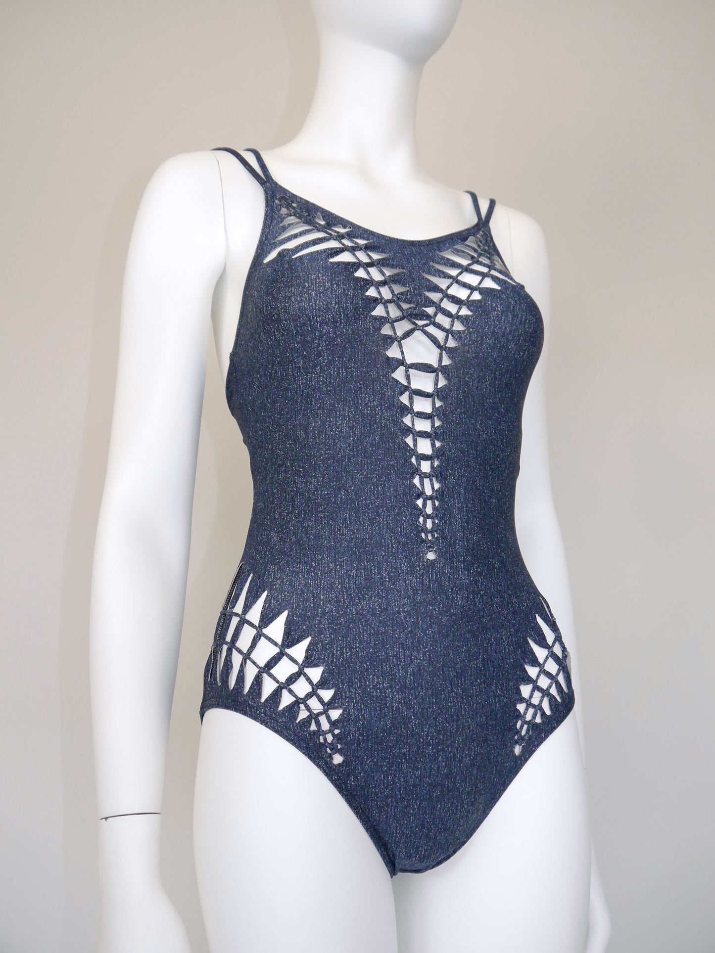 CHRISTIAN DIOR by John Galliano Spring 2001 Vintage Swimsuit w/ Cutouts Size M