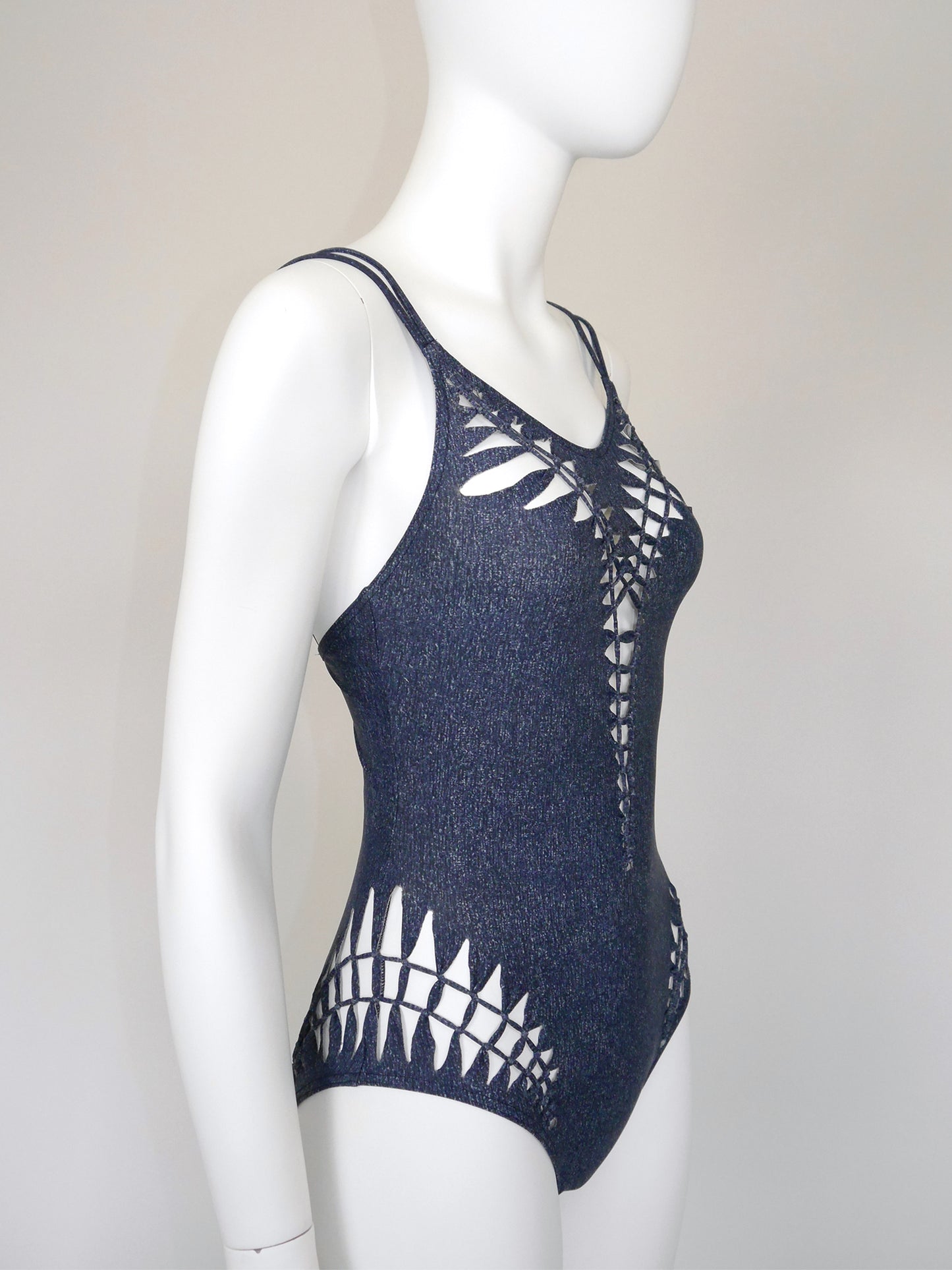 CHRISTIAN DIOR by John Galliano Spring 2001 Vintage Swimsuit w/ Cutouts Size M