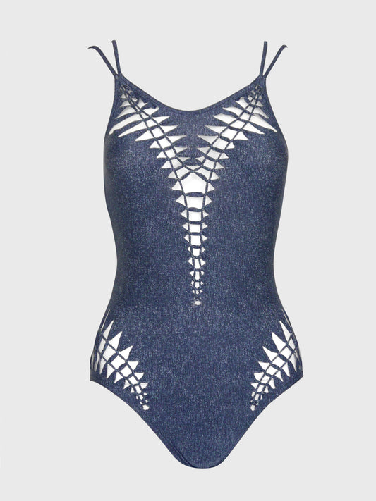 CHRISTIAN DIOR by John Galliano Spring 2001 Vintage Swimsuit w/ Cutouts Size M