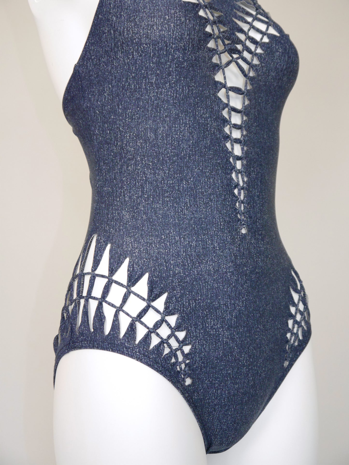 CHRISTIAN DIOR by John Galliano Spring 2001 Vintage Swimsuit w/ Cutouts Size M