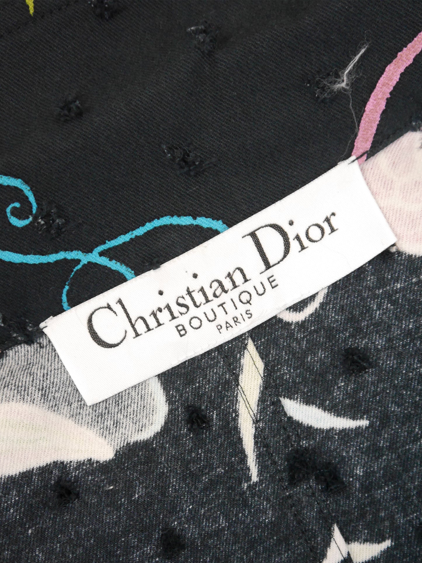 CHRISTIAN DIOR by John Galliano Spring 2004 Vintage Floral Denim Vest Size M
