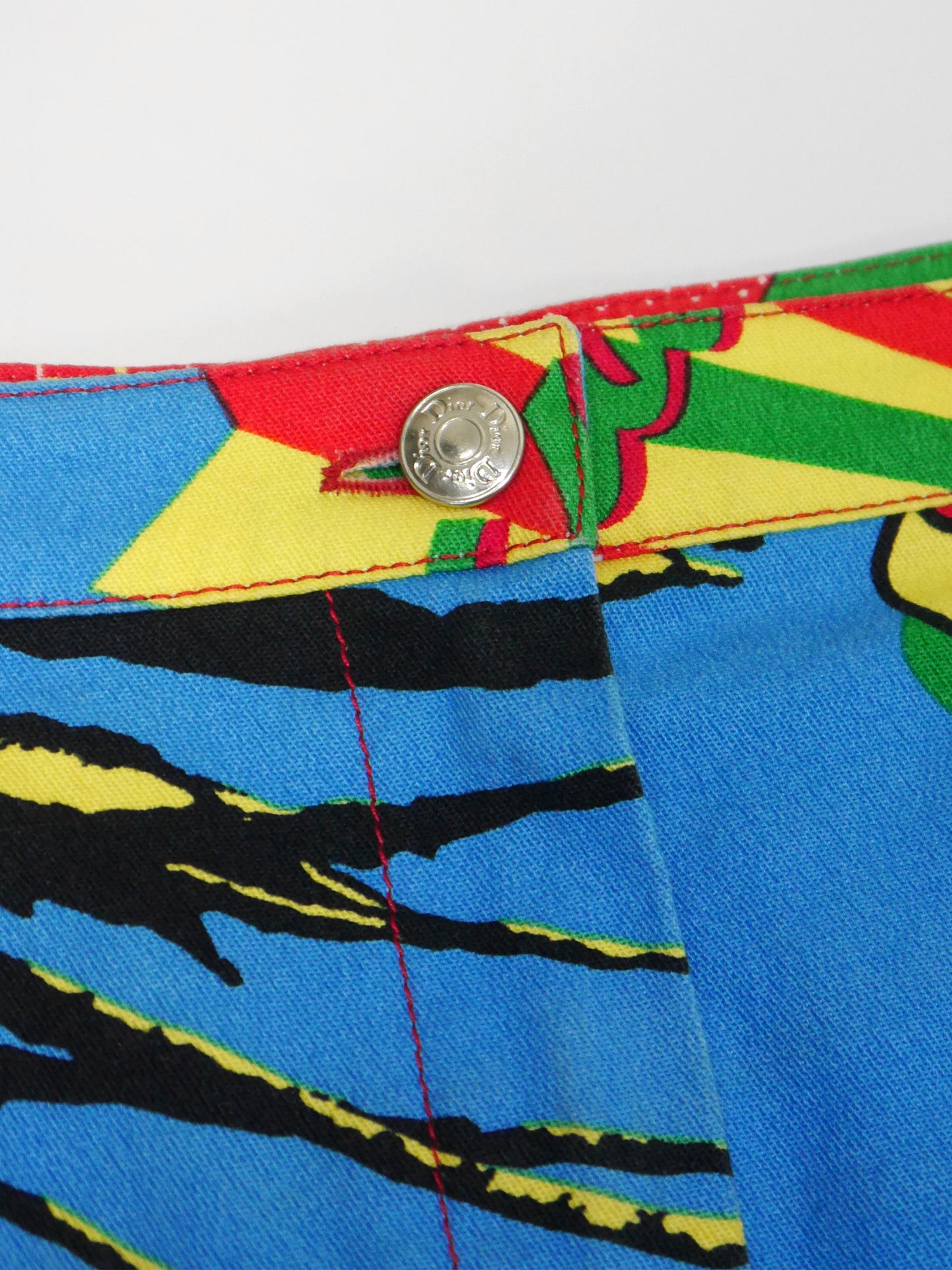 CHRISTIAN DIOR by John Galliano Spring 2004 Vintage Rasta Mania Bob Marley Mini Skirt Size S