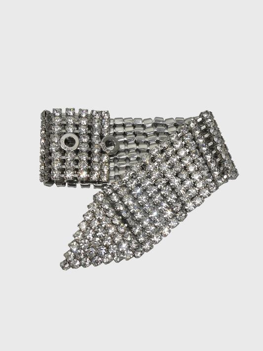 CHRISTIAN DIOR c. 1970s Vintage Crystal Rhinestone Bracelet