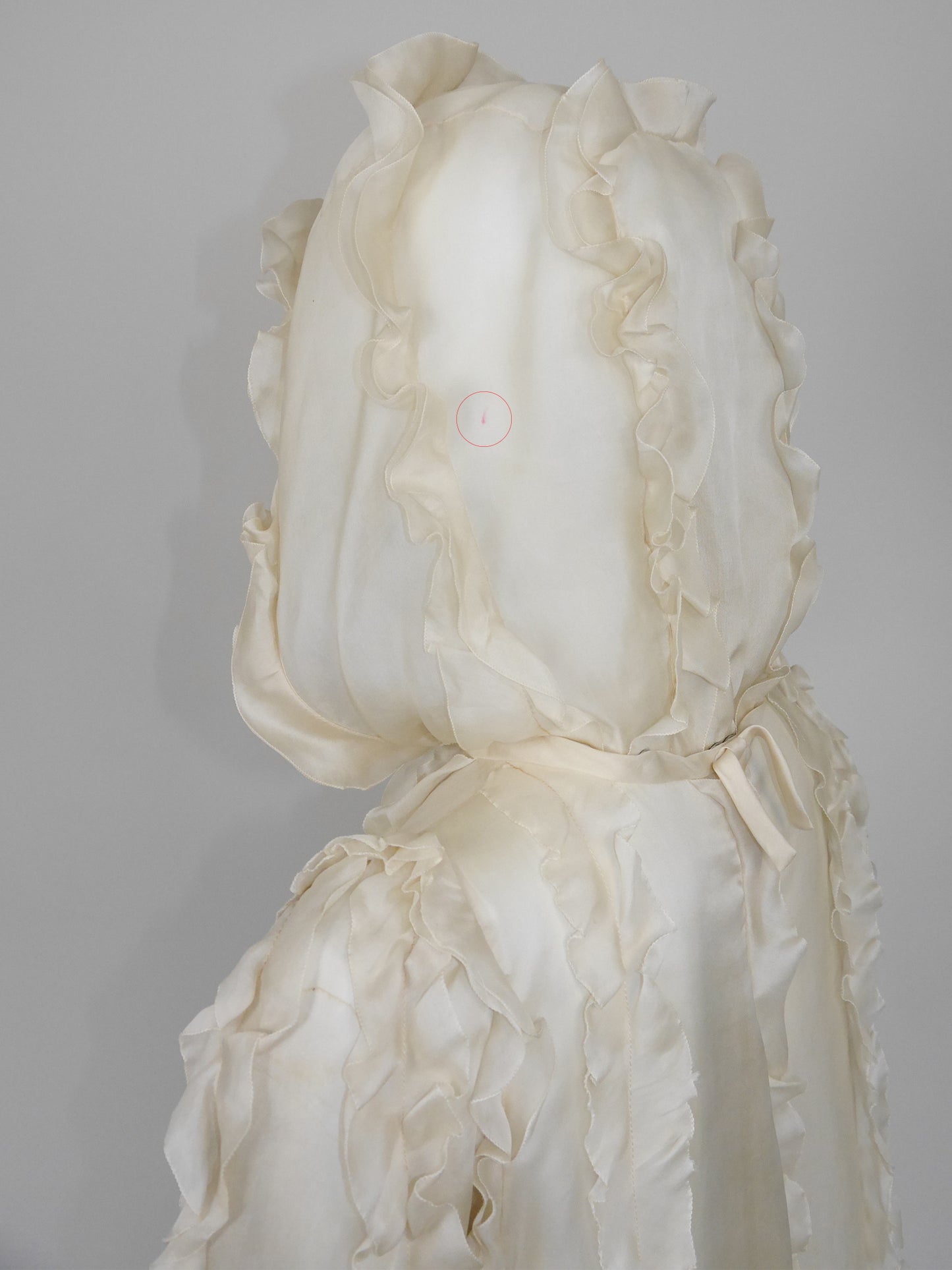 COURRÈGES Fall 1976 Documented Vintage Silk Organza Hooded Maxi Evening Coat Size XS