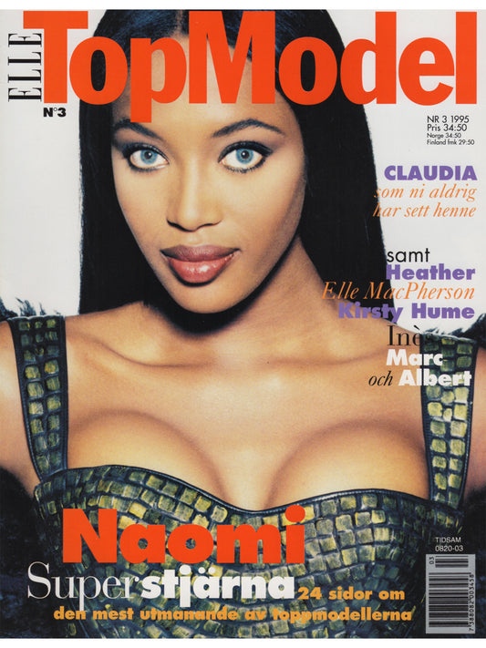 ELLE TOP MODEL No. 3 January 1995 Naomi Campbell Swedish Edition