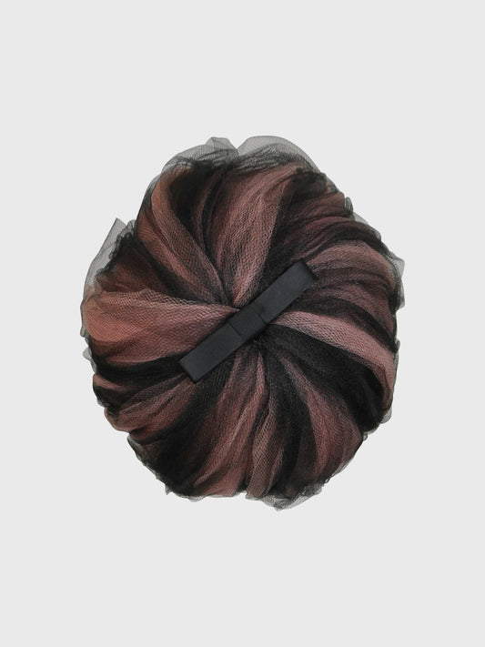 ELSA SCHIAPARELLI 1950s 1960s Vintage Draped Tulle Hat w/ Bow Size M