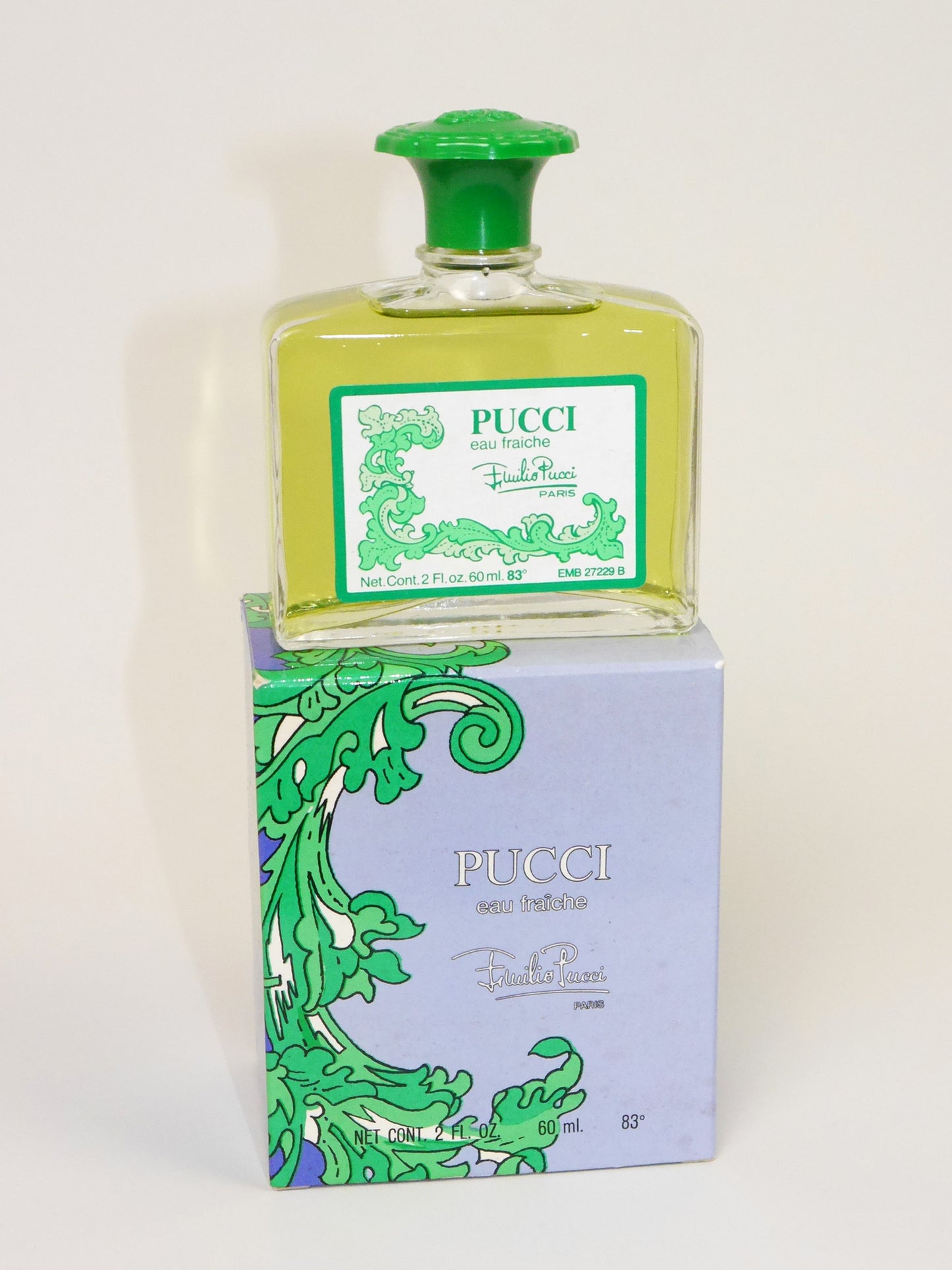 EMILIO PUCCI Eau Fraiche 60 ml Splash 1970s 1980s Vintage Perfume Parfum