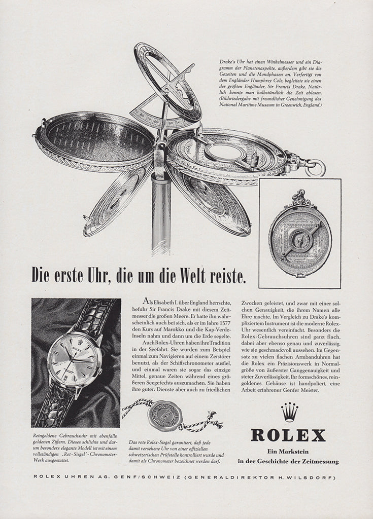 ROLEX 1955 Vintage Print Advertisement Luxury Watches Magazine Ad