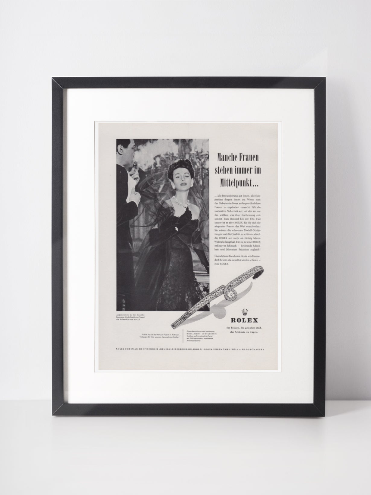 ROLEX 1958 Vintage Print Advertisement Luxury Watches Magazine Ad