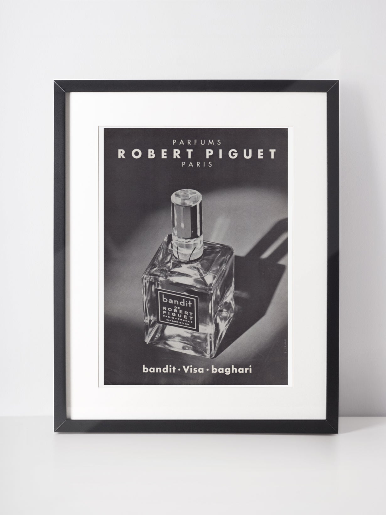 ROBERT PIGUET 1959 Vintage Advertisement 1950s Bandit Perfume Print Ad