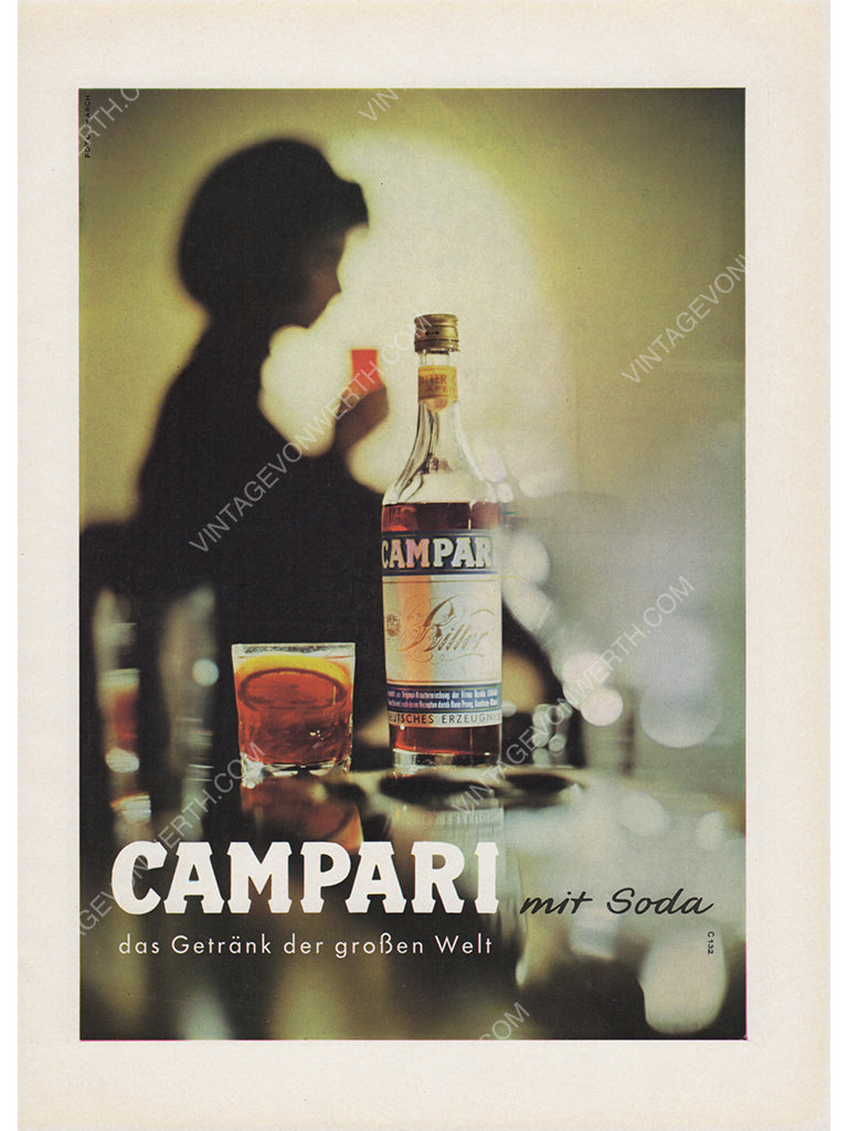 CAMPARI 1960 Vintage Advertisement 1960s Beverage Alcohol Print Ad