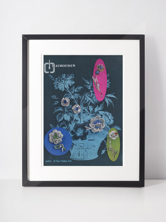 MAUBOUSSIN 1961 Vintage Advertisement 1960s Jewelry Print Ad