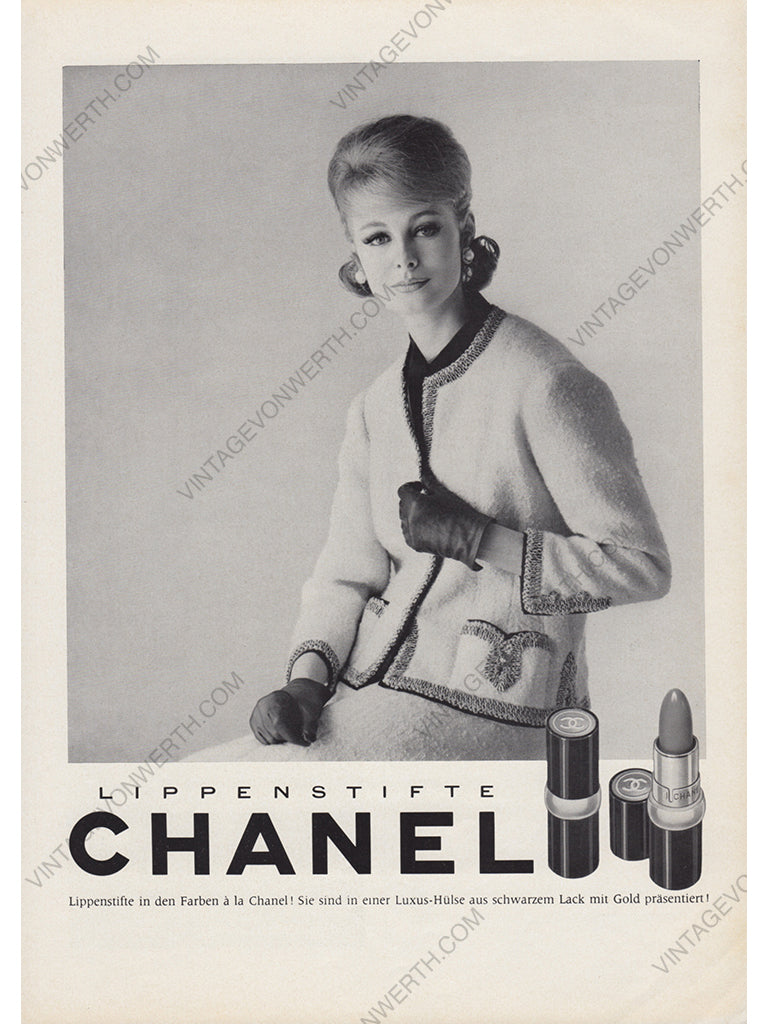 CHANEL 1961 Vintage Advertisement 1960s Makeup Beauty Print Ad