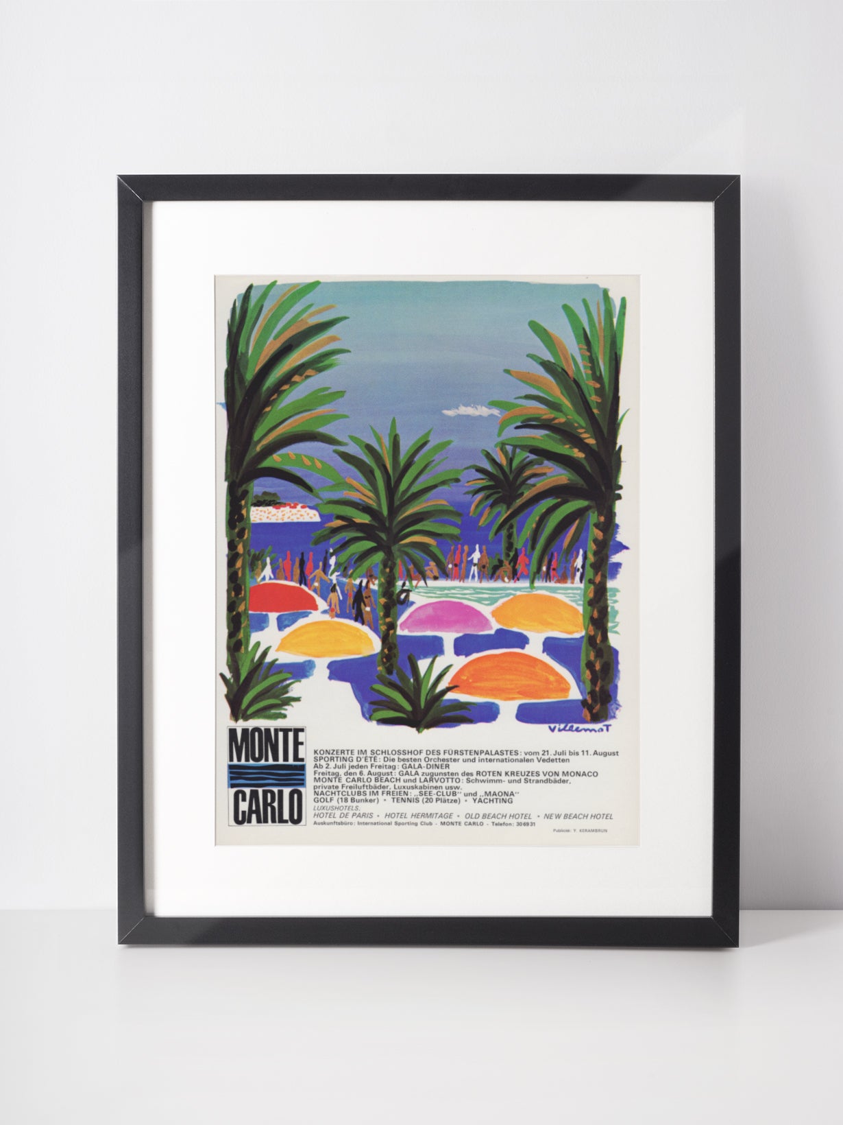 MONTE CARLO 1965 Vintage Print Advertisement Tourism Travel Magazine Ad