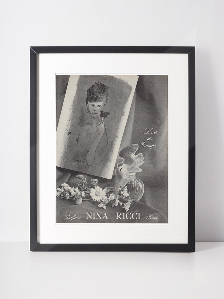 NINA RICCI 1967 Vintage Advertisement 1960s L'Air du Temps Perfume Print Ad