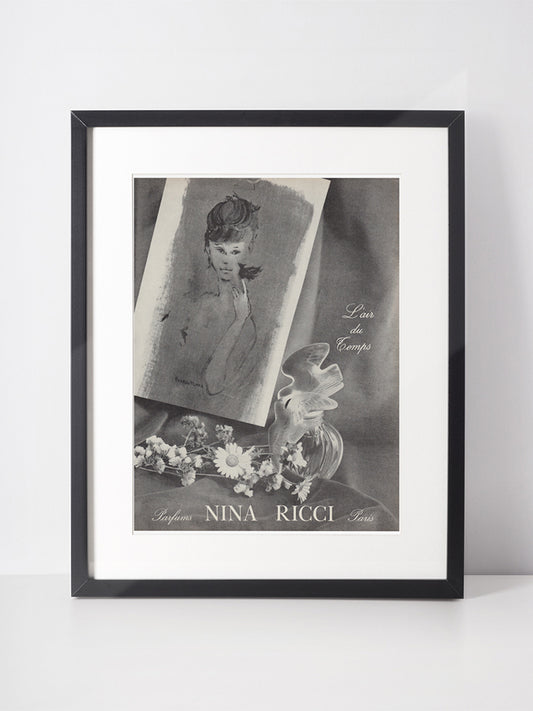 NINA RICCI 1967 Vintage Advertisement 1960s L'Air du Temps Perfume Print Ad