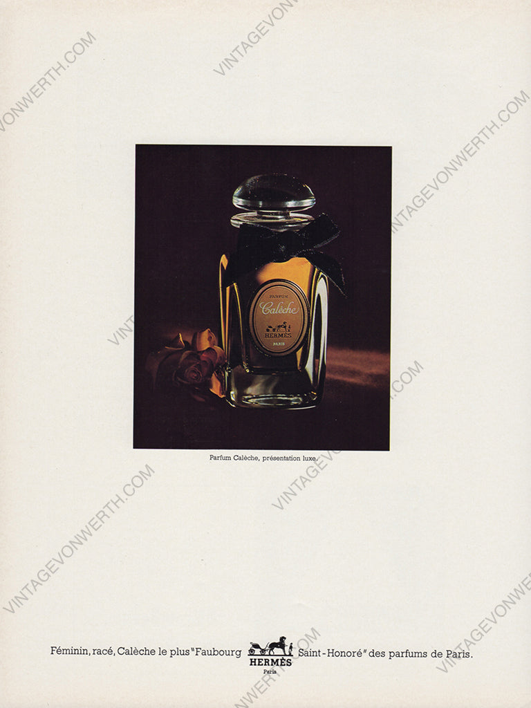 HERMÈS 1967 Vintage Advertisement 1960s Calèche Perfume Print Ad