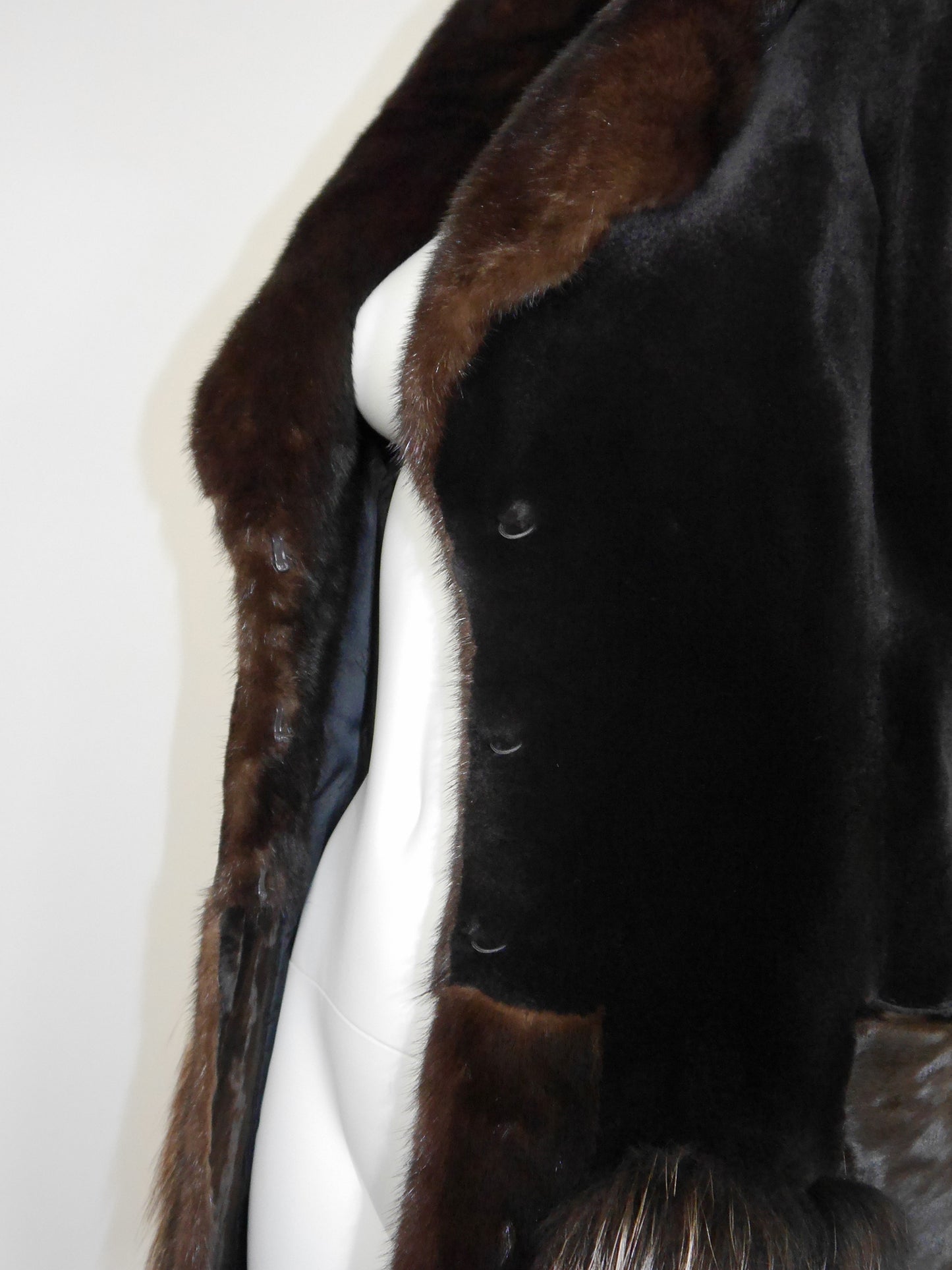 GIANFRANCO FERRÉ 2000s Vintage Sheared Mink Fur Jacket w/ Sculpted Collar Size XS-S