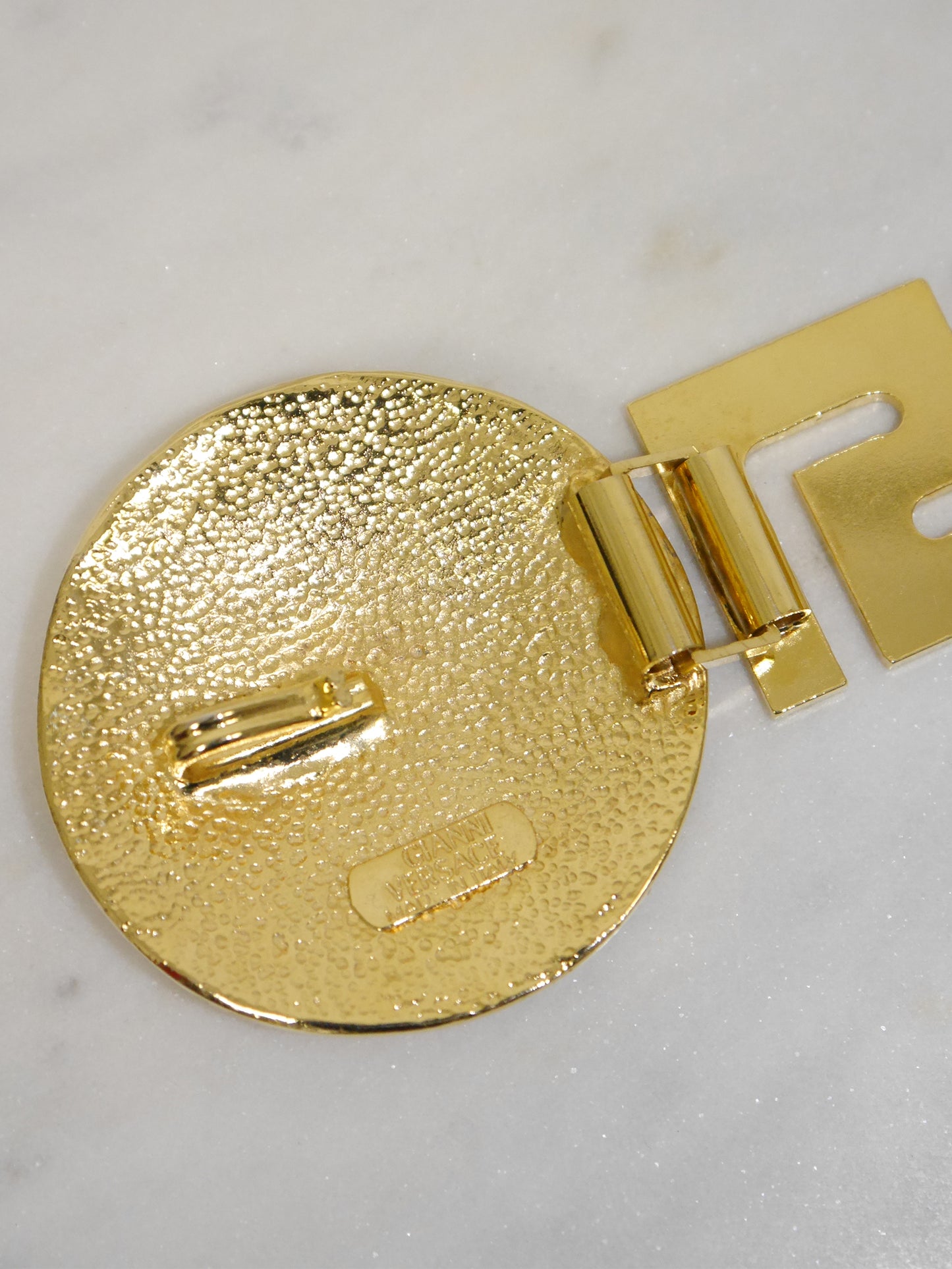 GIANNI VERSACE Spring 1993 Vintage Massive Oversized Medusa Head Belt Size S-M