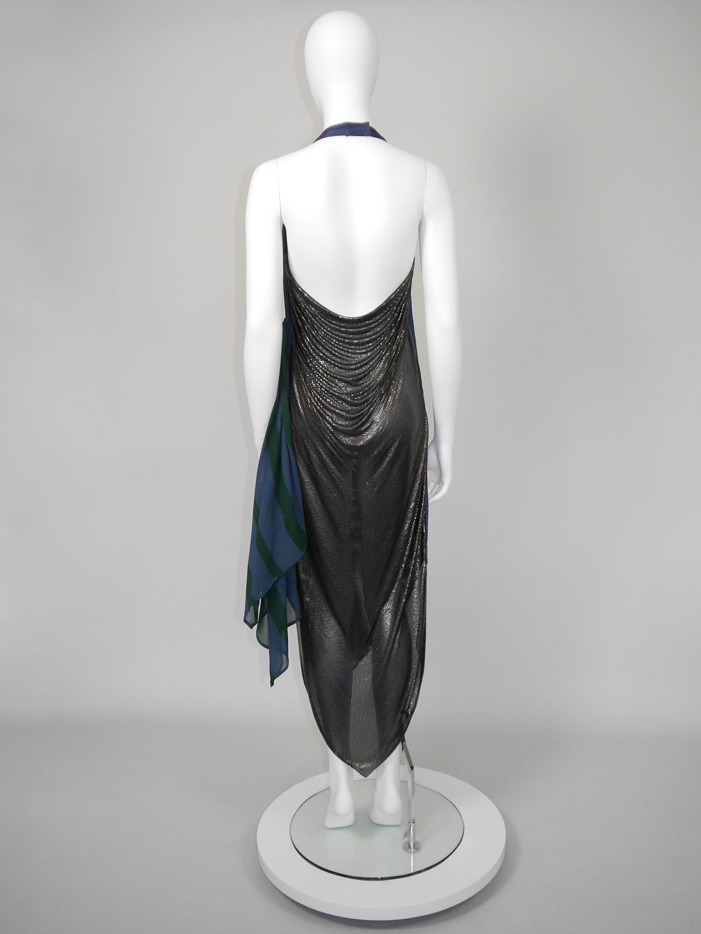 GIANNI VERSACE c. Spring 1984 Oroton Chainmail Halterneck Dress Size S