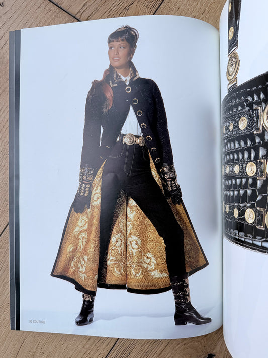 GIANNI VERSACE Fall 1992 Vintage Medusa Belt Metal Chains & Leather Size 85