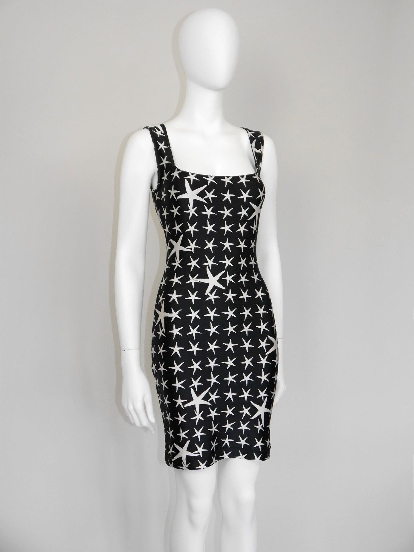 GIANNI VERSACE Spring 1996 Atelier Collection Vintage Starfish Bodycon Mini Dress Size S