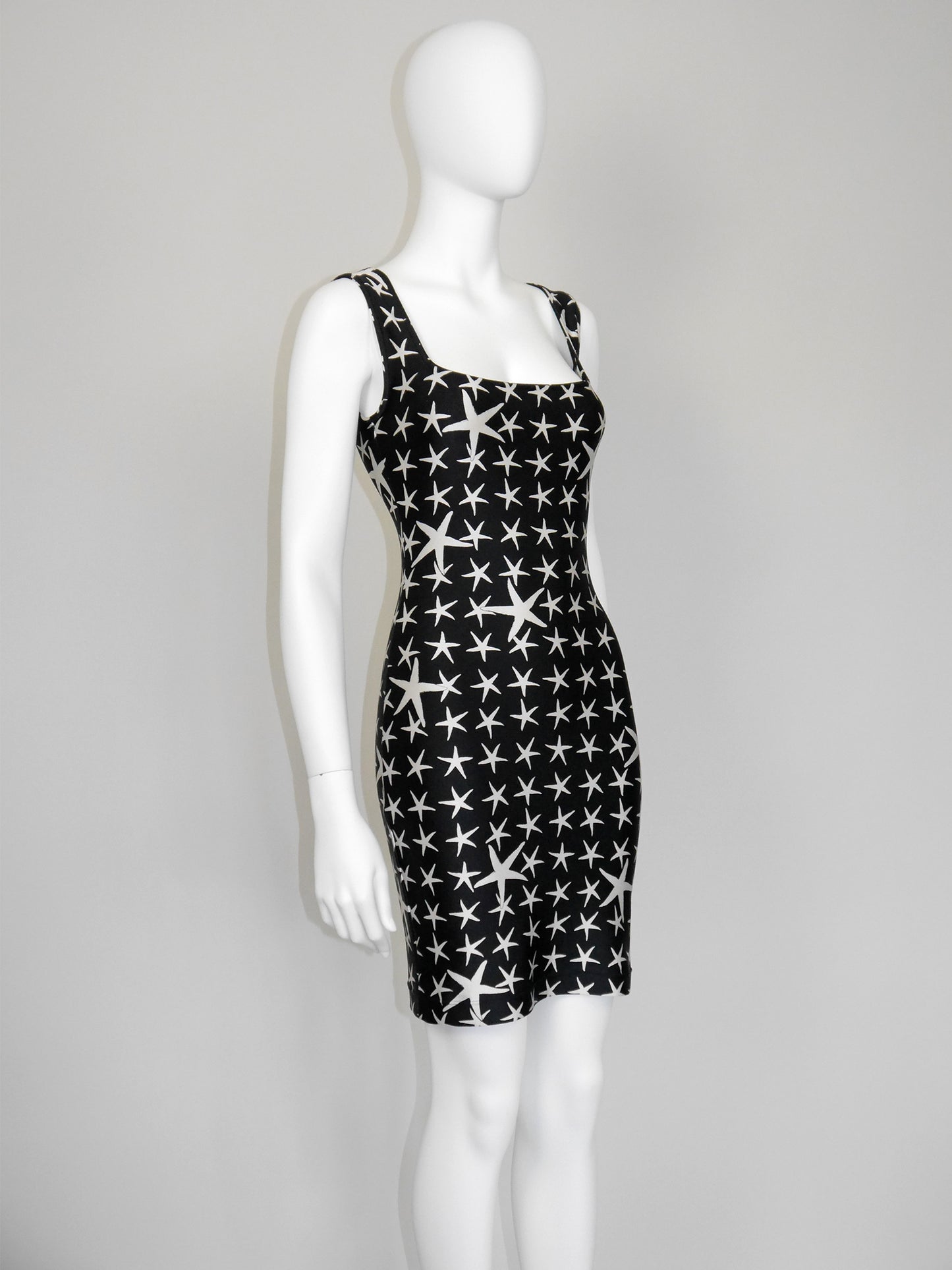 GIANNI VERSACE Spring 1996 Atelier Collection Vintage Starfish Bodycon Mini Dress Size S