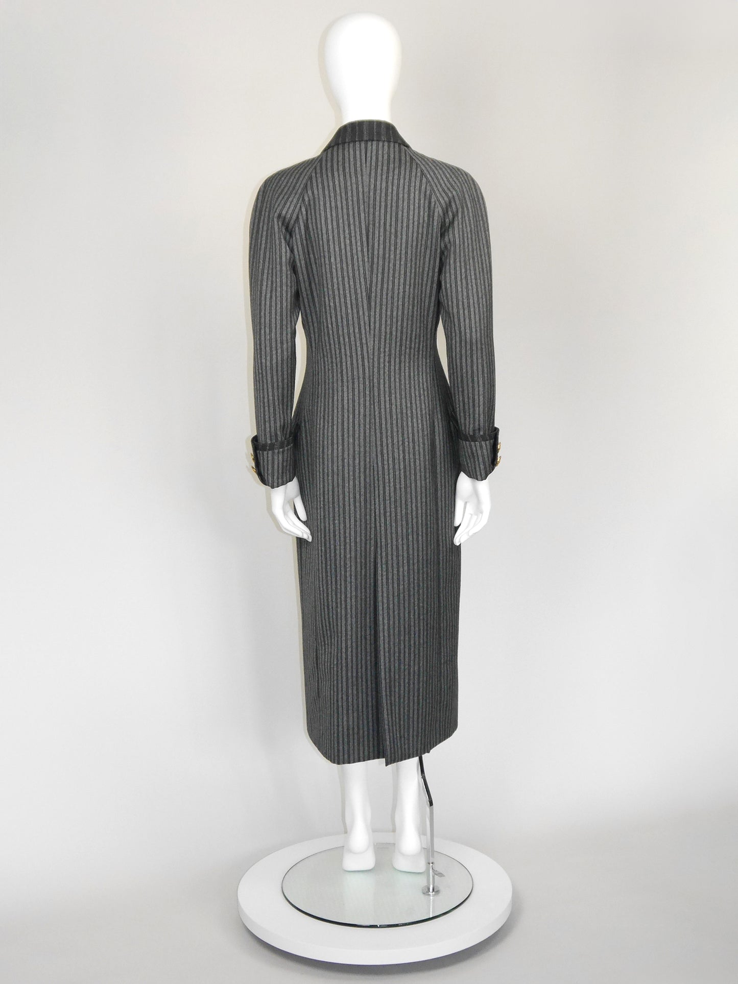 GIANNI VERSACE Fall 1993 Vintage Maxi Coat w/ Medusa Buttons Runway Design Size S