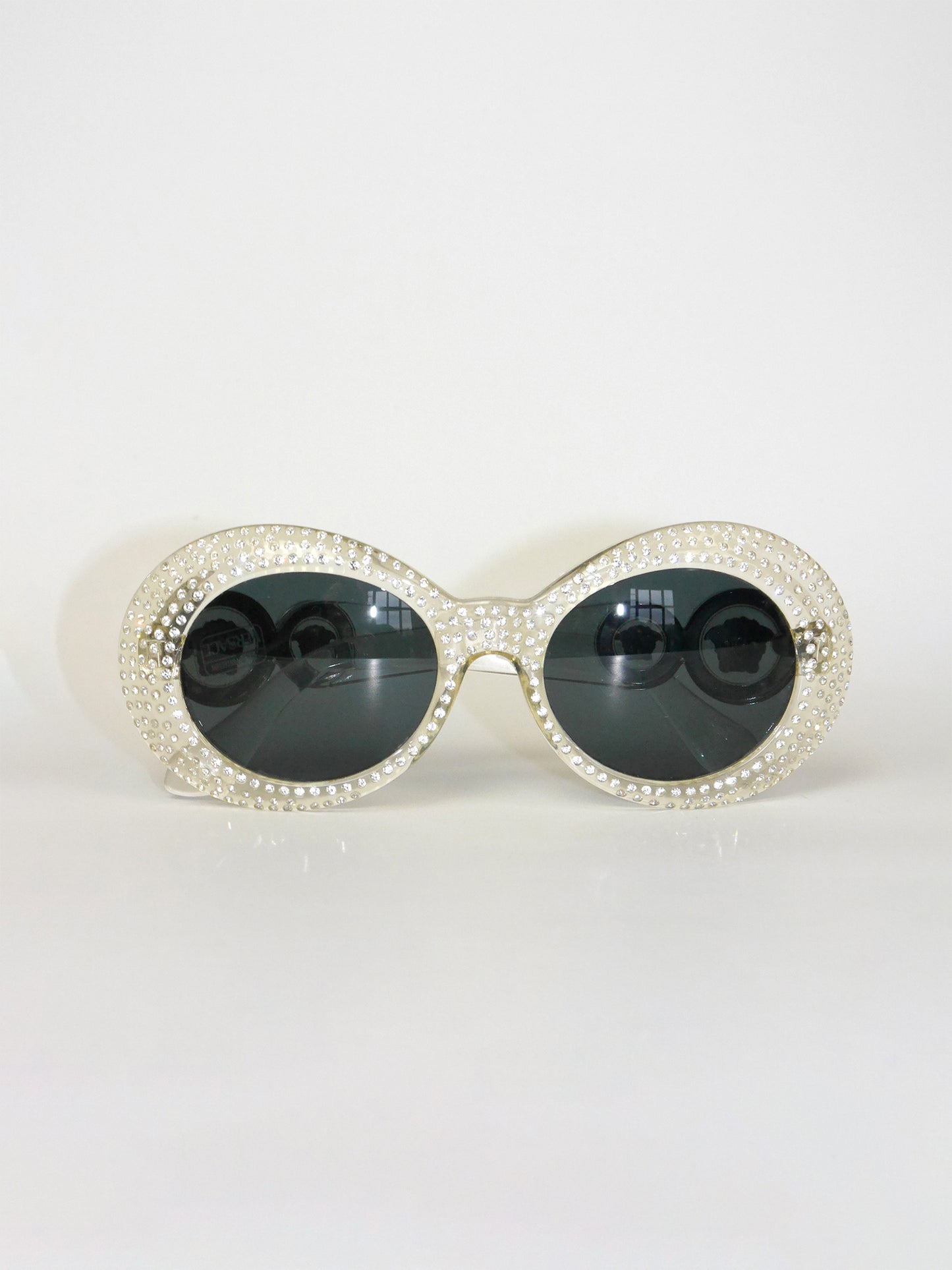 GIANNI VERSACE Fall 1996 Mod. 418F Col. 924 Vintage Medusa Sunglasses w/ Crystal Rhinestones